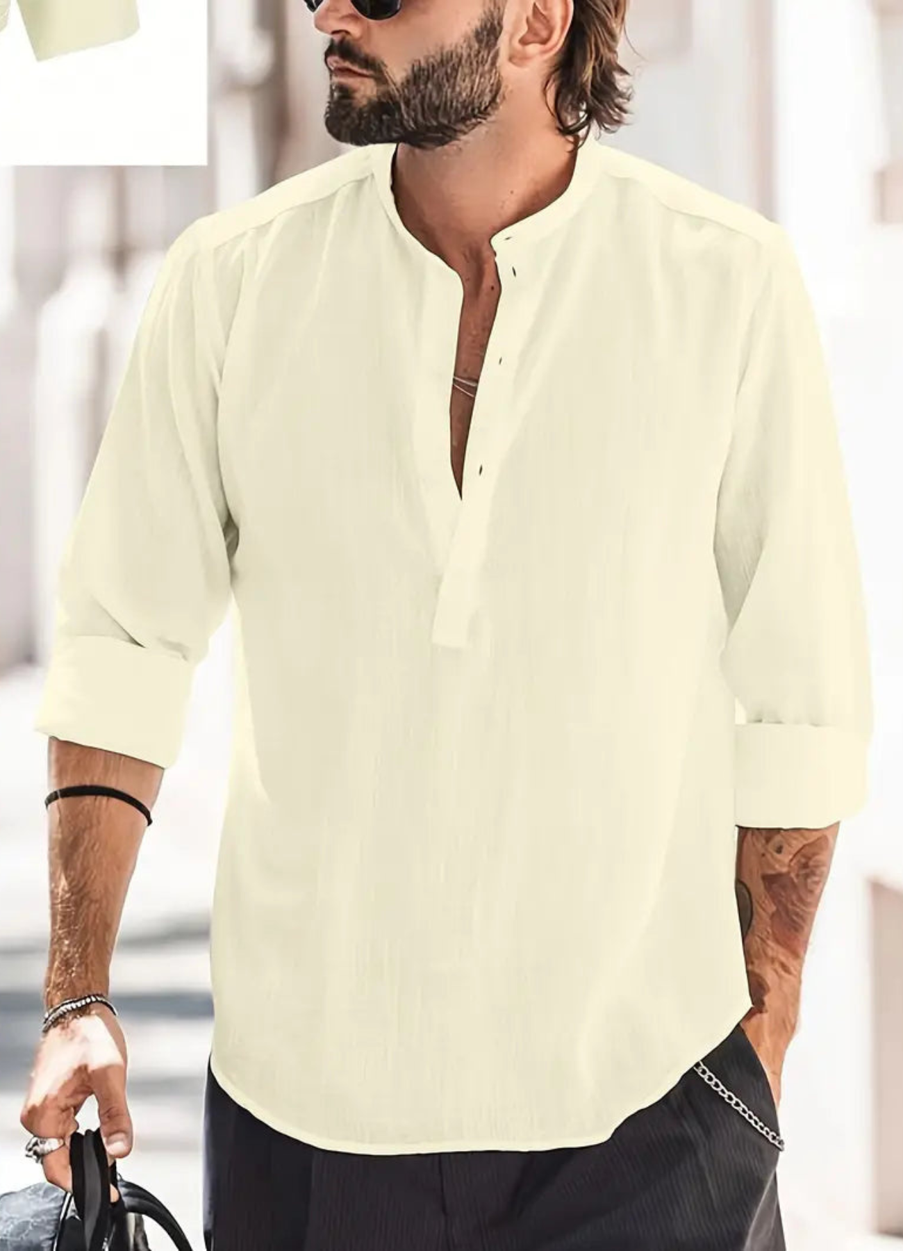 Adriel | Manche Longue Pour Hommes | Chemise