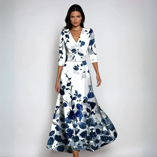Emily | Robe à Noeud Fleuri Élégante