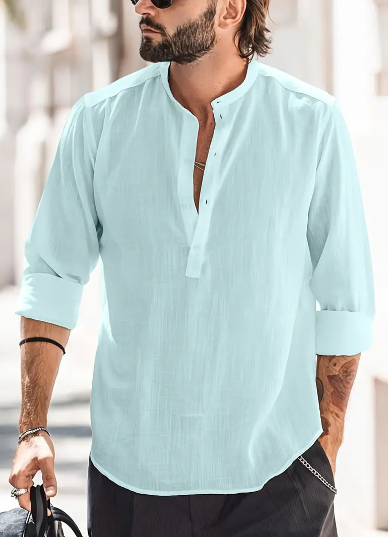 Adriel | Manche Longue Pour Hommes | Chemise