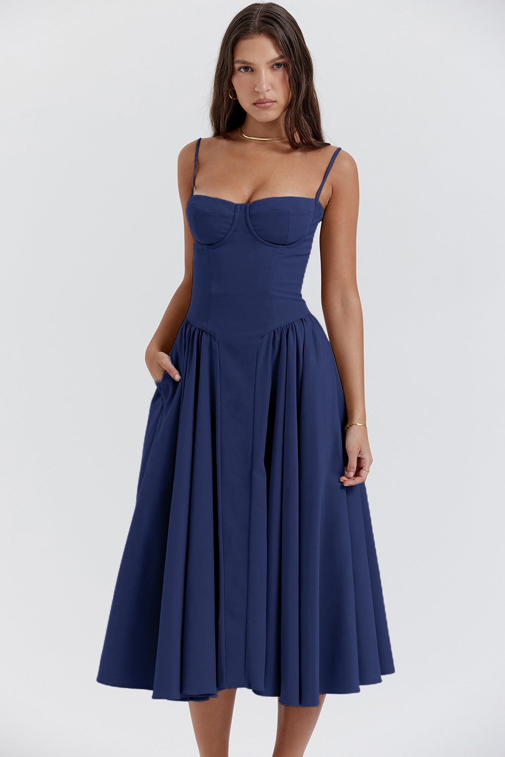 Kiki | Robe rétro à mi-mollet