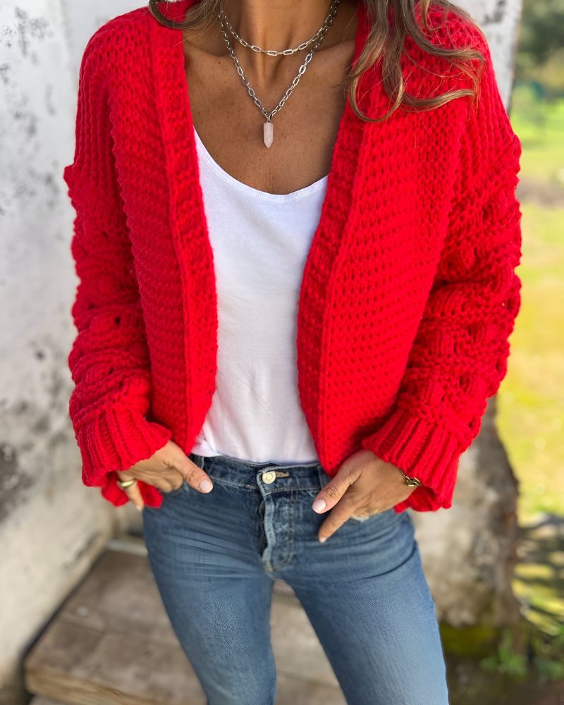 AIMÉE - CARDIGAN ÉLÉGANT À MANCHES LONGUES