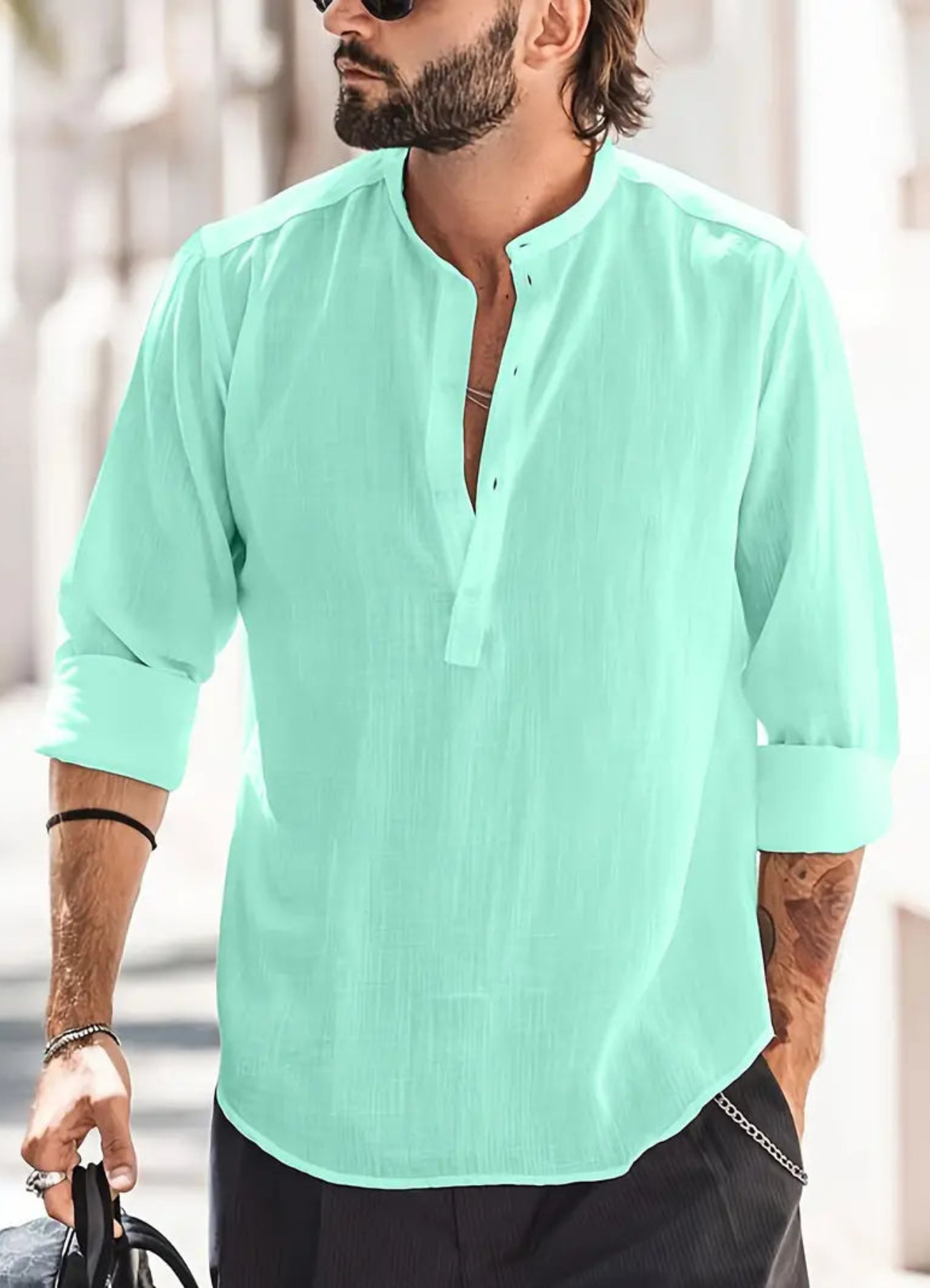 Adriel | Manche Longue Pour Hommes | Chemise