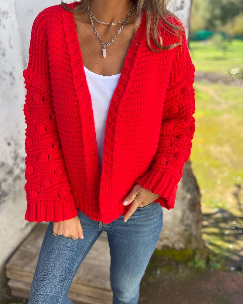 AIMÉE - CARDIGAN ÉLÉGANT À MANCHES LONGUES