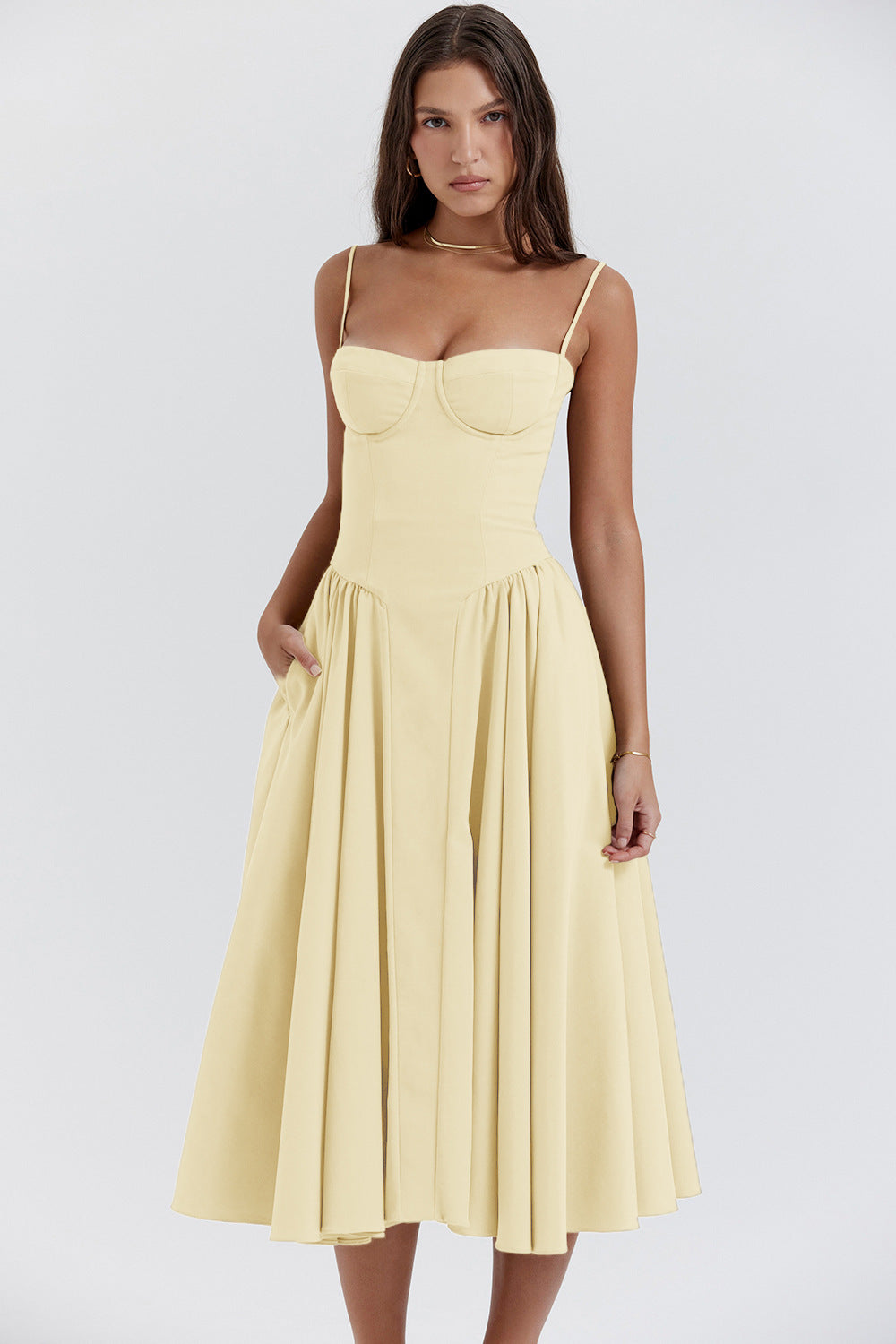 Kiki | Robe rétro à mi-mollet