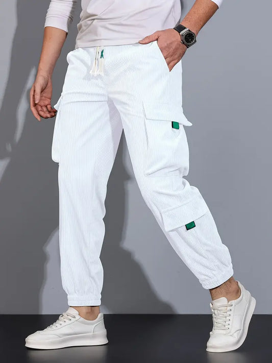 Aldrich - Pantalon cargo solide et décontracté pour hommes