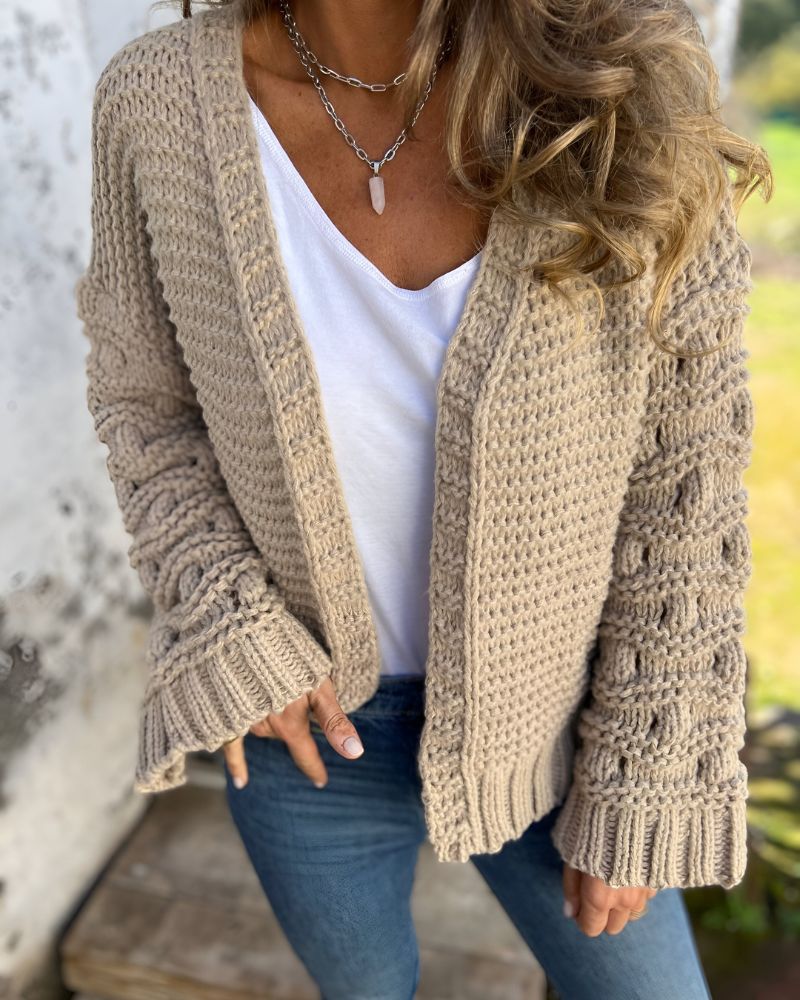 AIMÉE - CARDIGAN ÉLÉGANT À MANCHES LONGUES
