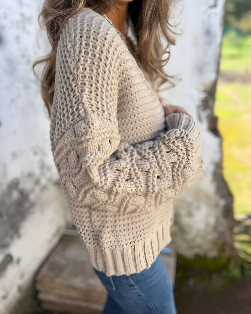 AIMÉE - CARDIGAN ÉLÉGANT À MANCHES LONGUES