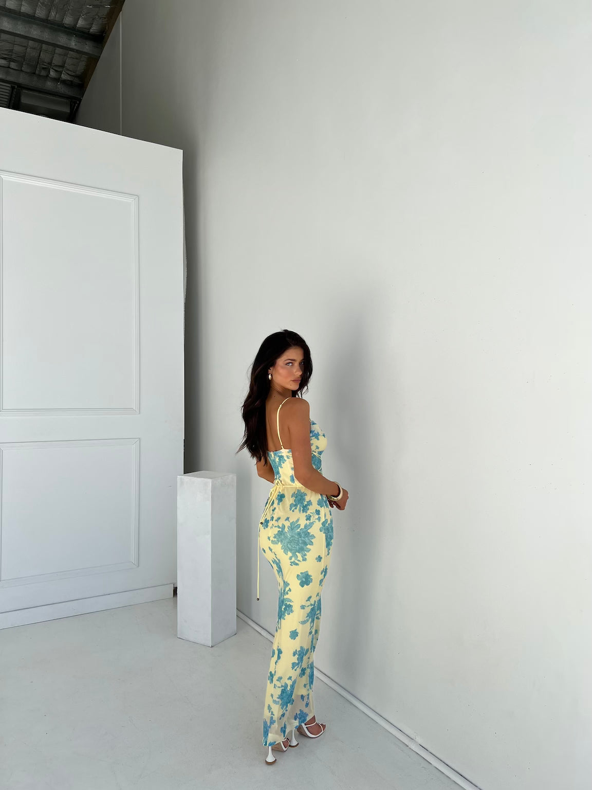 Indie | Robe longue florale à manches moyennes Midsummer
