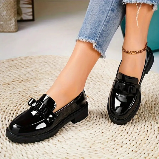 Zelara | Mocassins à Talon Epais Avec nœud Pour Femmes | Compentendance