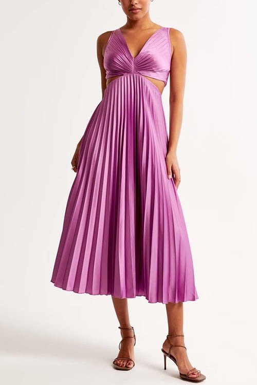 Aby - Robe longue plissée