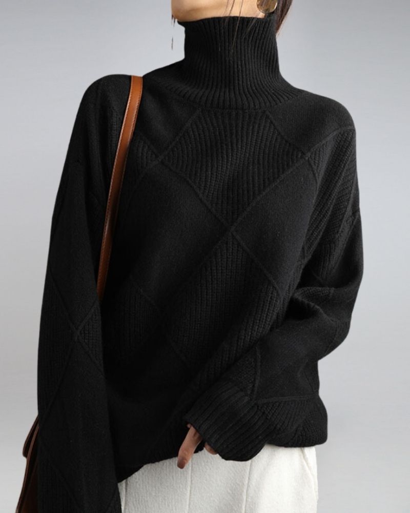 ADELIA - Pull chic à col roulé