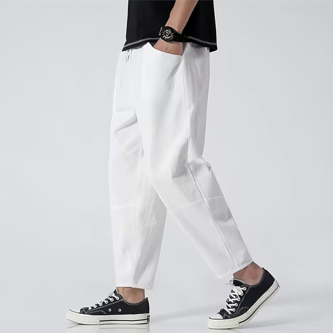 Pantalons en coton décontractés