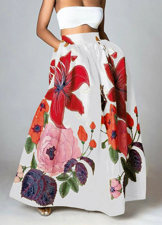 Abneet | Jupe Taille Haute Pour Femme | Longue