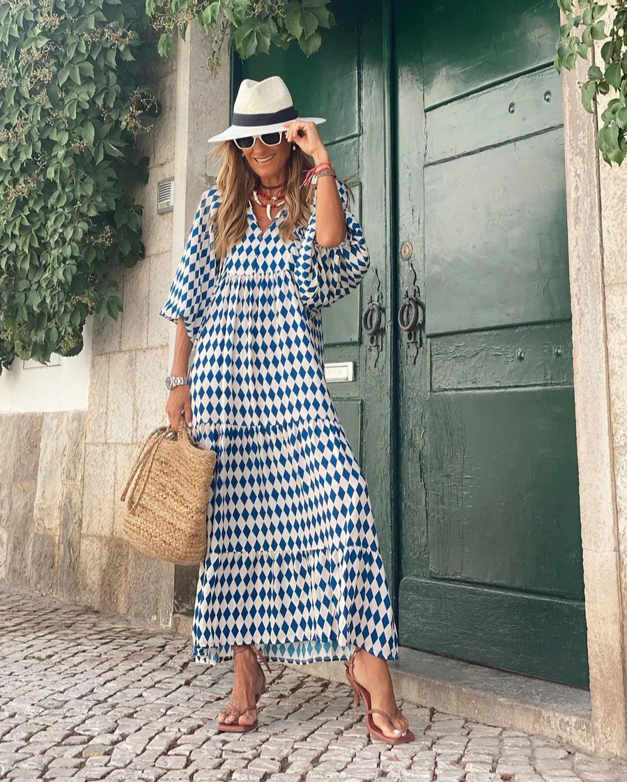 Elin | Robe Maxi en Coton Style Bohème