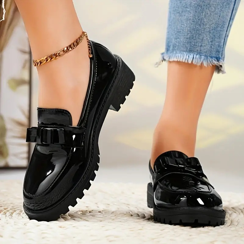 Zelara | Mocassins à Talon Epais Avec nœud Pour Femmes | Compentendance