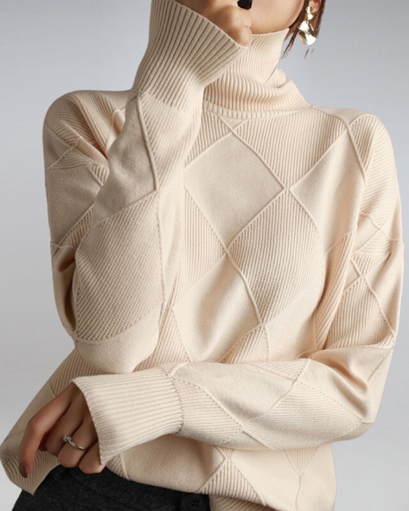 ADELIA - Pull chic à col roulé