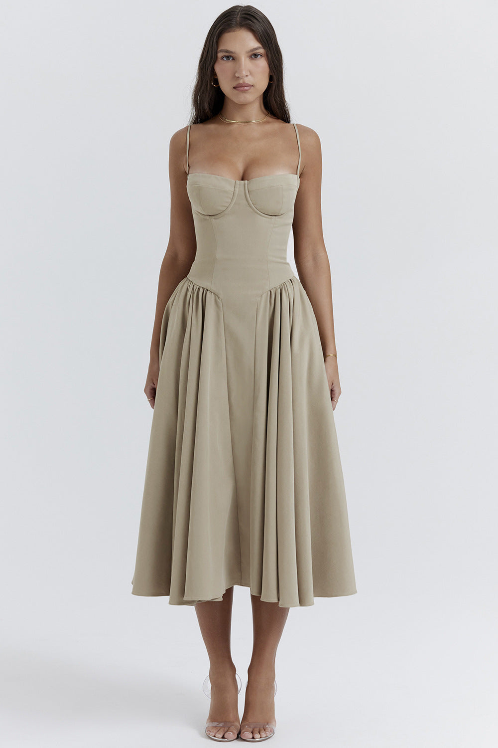 Kiki | Robe rétro à mi-mollet