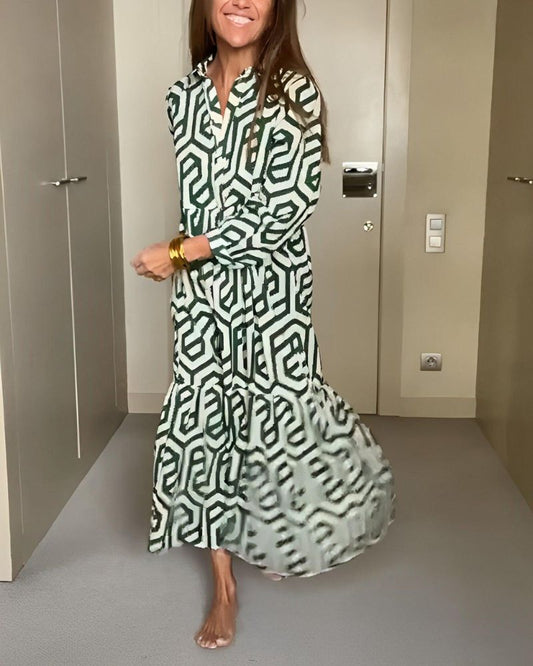 ZEVIAN - ROBE ÉLÉGANTE À MOTIFS