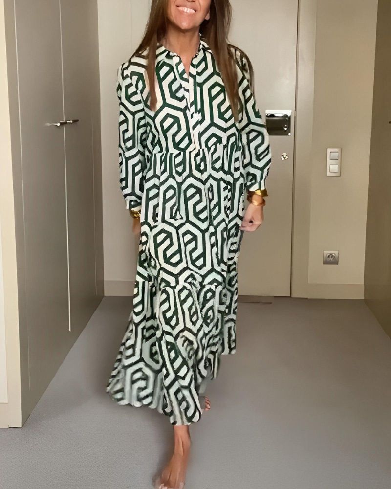 ZEVIAN - ROBE ÉLÉGANTE À MOTIFS