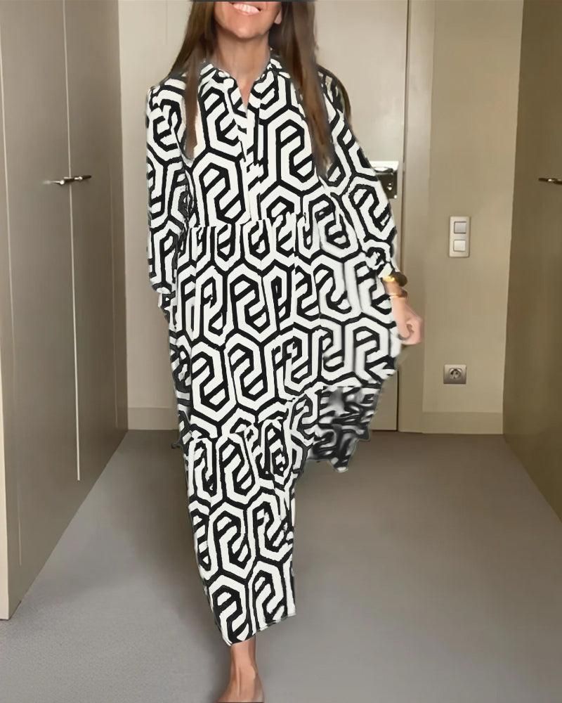 ZEVIAN - ROBE ÉLÉGANTE À MOTIFS