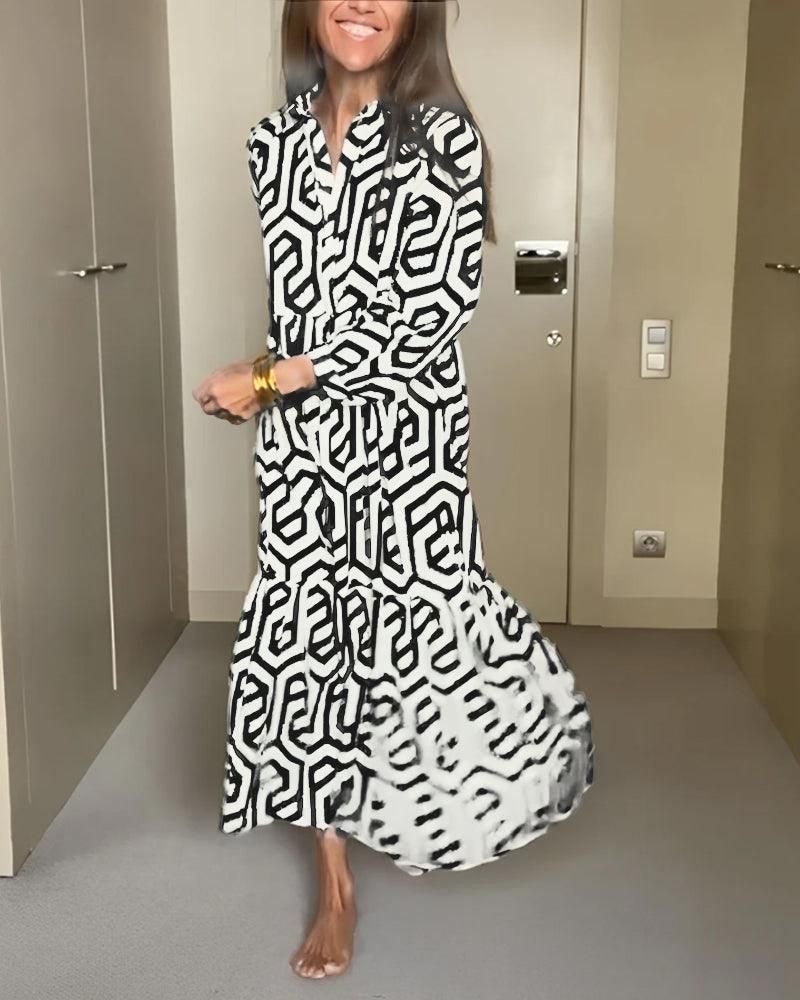 ZEVIAN - ROBE ÉLÉGANTE À MOTIFS