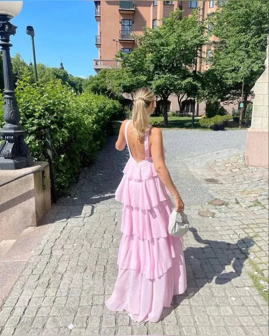Amira | Robe longue à paillettes sans dos