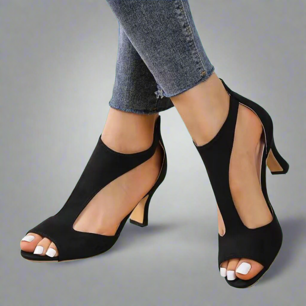 Annelie | Sandales stiletto premium avec fermeture éclair