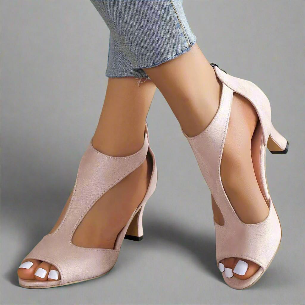 Annelie | Sandales stiletto premium avec fermeture éclair