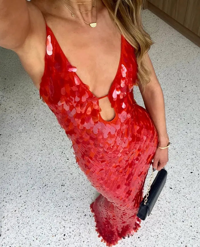 Kailani | Robe longue maxi avec paillettes