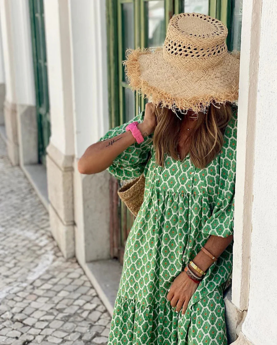 Elin | Robe Maxi en Coton Style Bohème