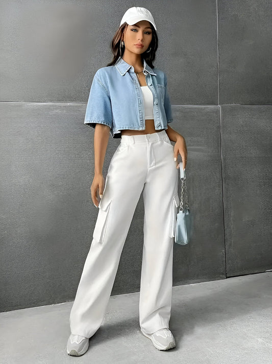 Alison - Chemise en jean bleu clair