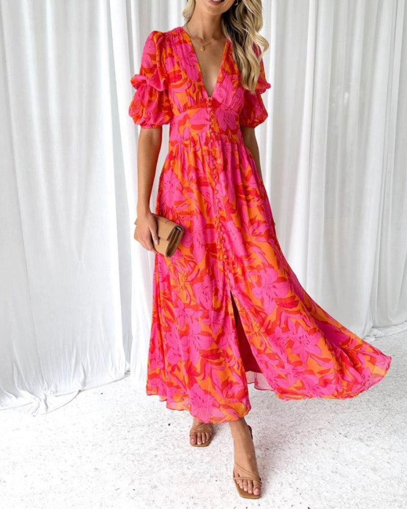 Derana™ - Longue robe rose