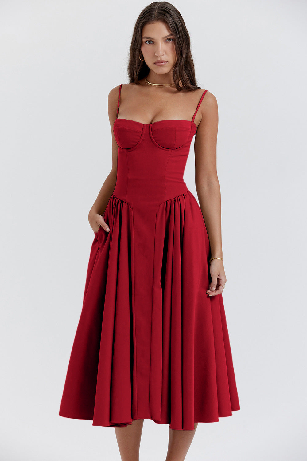 Kiki | Robe rétro à mi-mollet