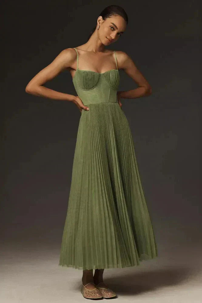 Isabella | Robe midi en tulipe brillante