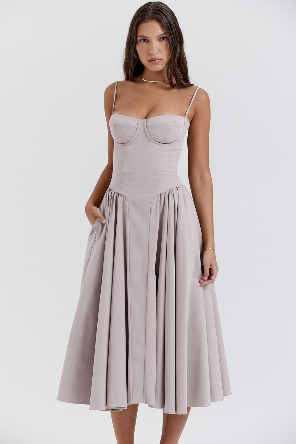 Kiki | Robe rétro à mi-mollet