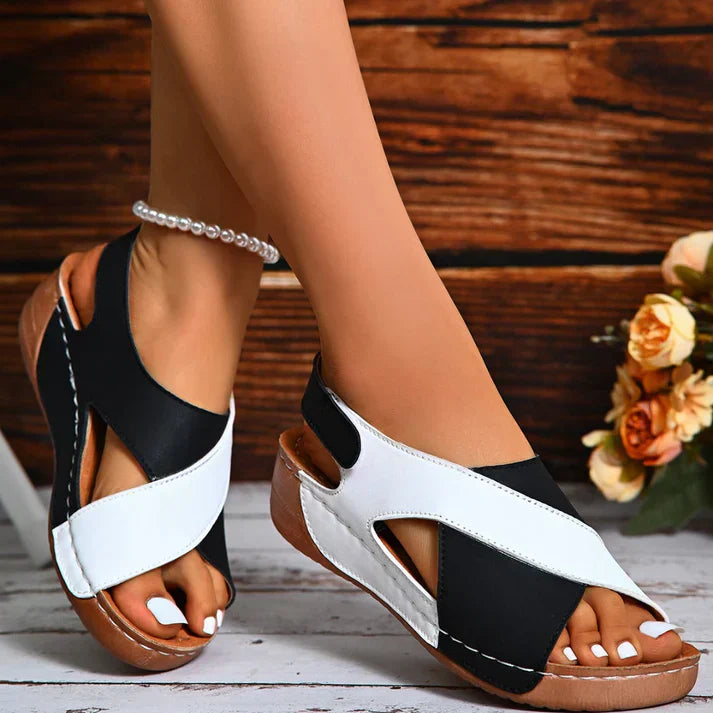 Sandales orthopédiques super confortables avec talon incliné pour femme