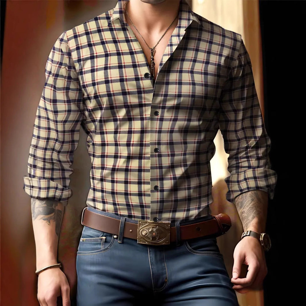 👔 Julien™ – Chemise cintrée à carreaux
