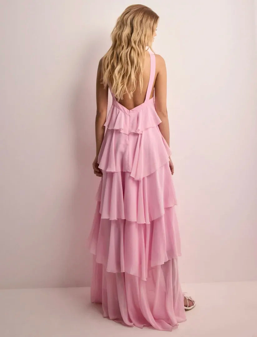 Amira | Robe longue à paillettes sans dos