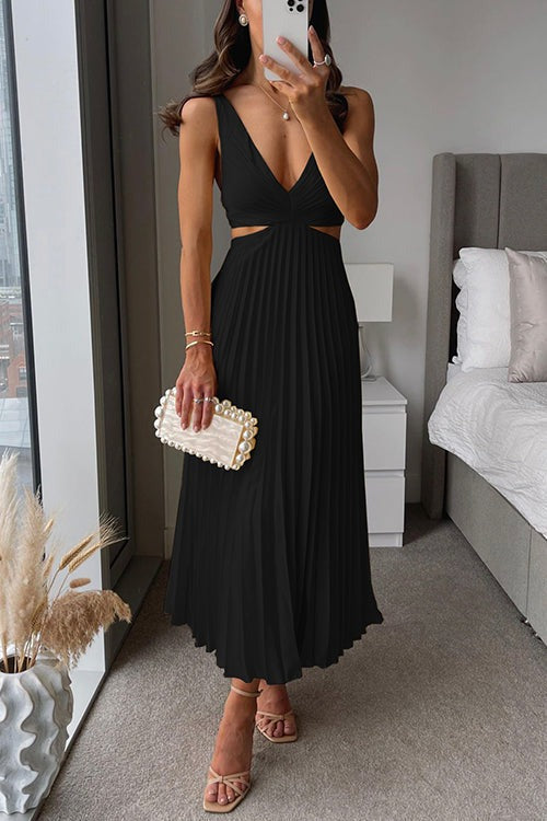 Aby - Robe longue plissée