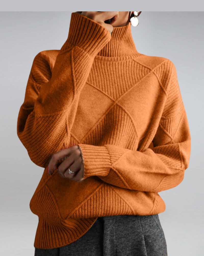 ADELIA - Pull chic à col roulé