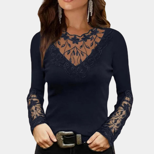 Akira | Élégante Blouse en Dentelle de Luxe pour Femme