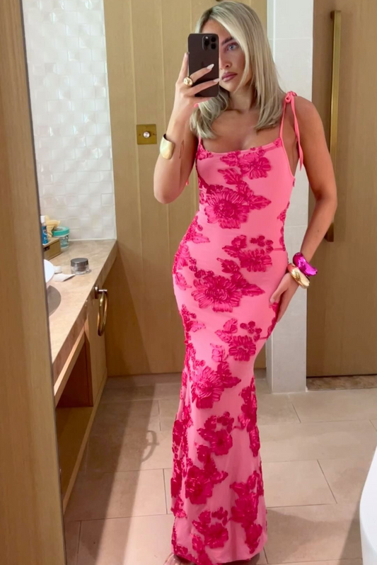 Thea | Robe longue fleuries