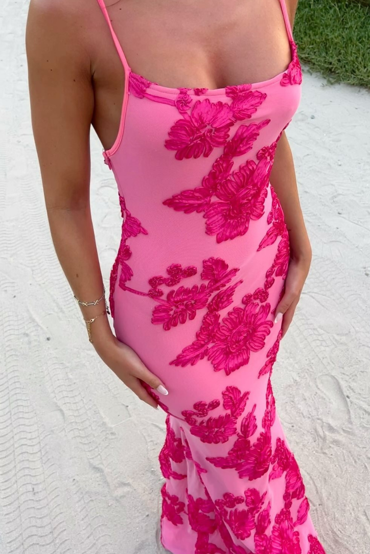 Thea | Robe longue fleuries