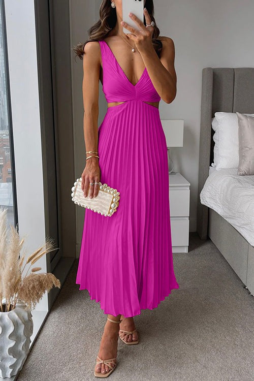 Aby - Robe longue plissée