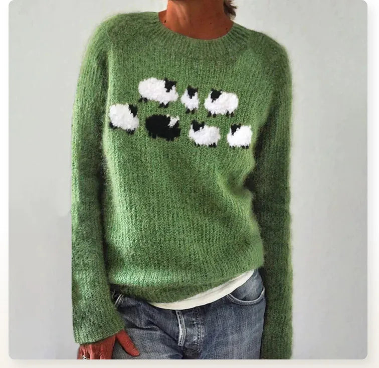 Lina™ - Pull à Moules Mouton Confortable et mignon