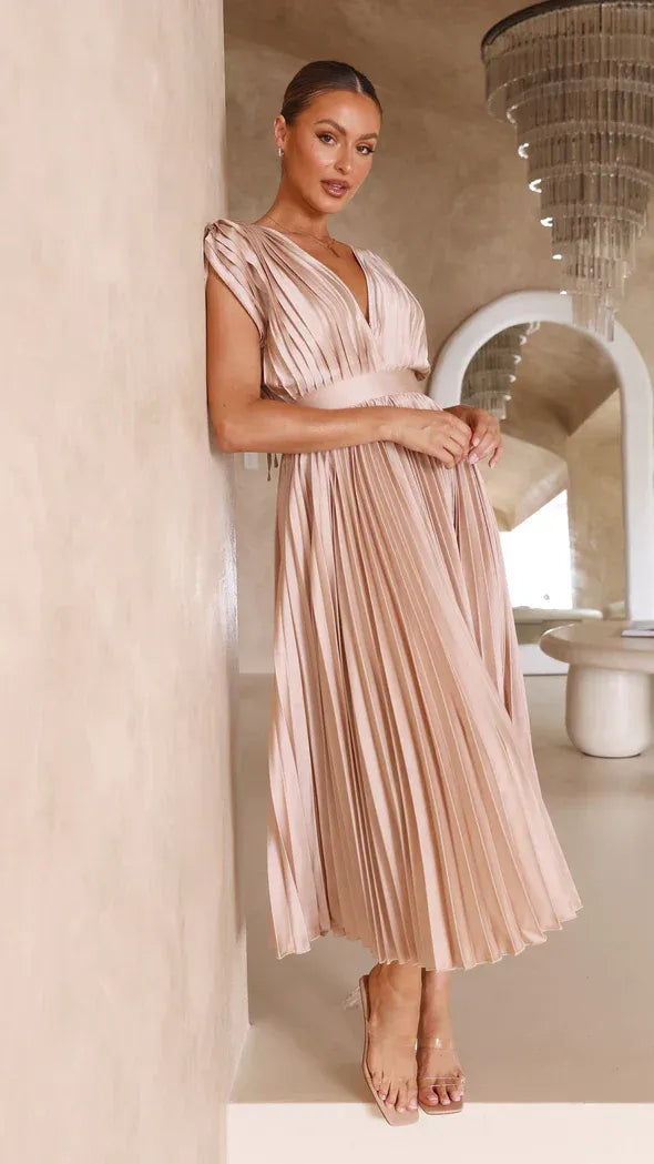 Emma | Robe longue à décolleté en V profond