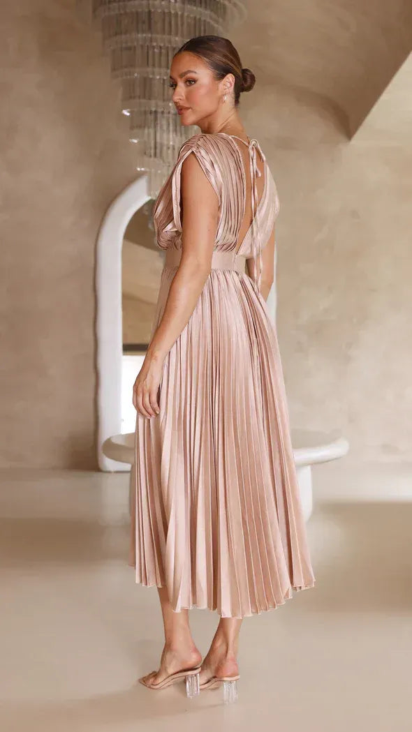 Emma | Robe longue à décolleté en V profond