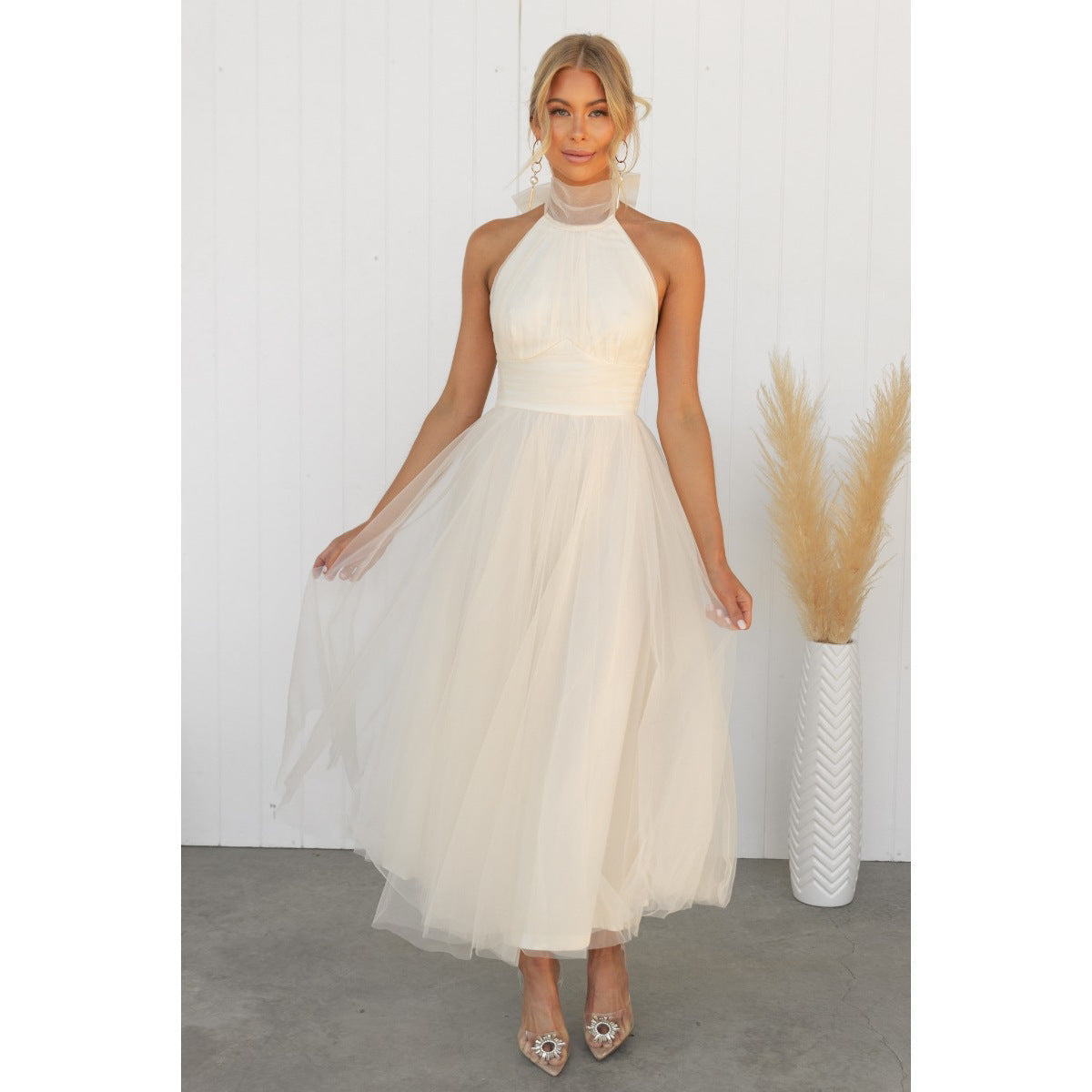 Sadie | Robe longue en fin tissu