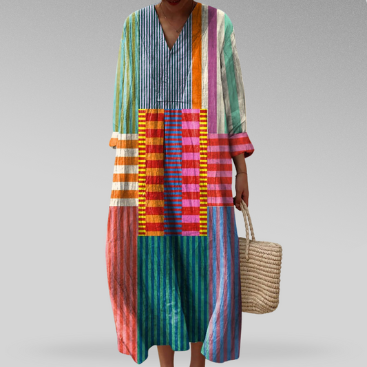 Naomi | Robe Maxi à blocs de couleurs Breeze