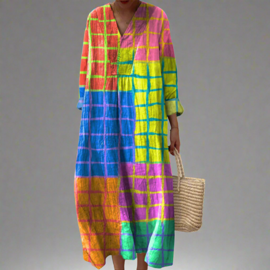 Leona | Robe Maxi à Motif Coloré